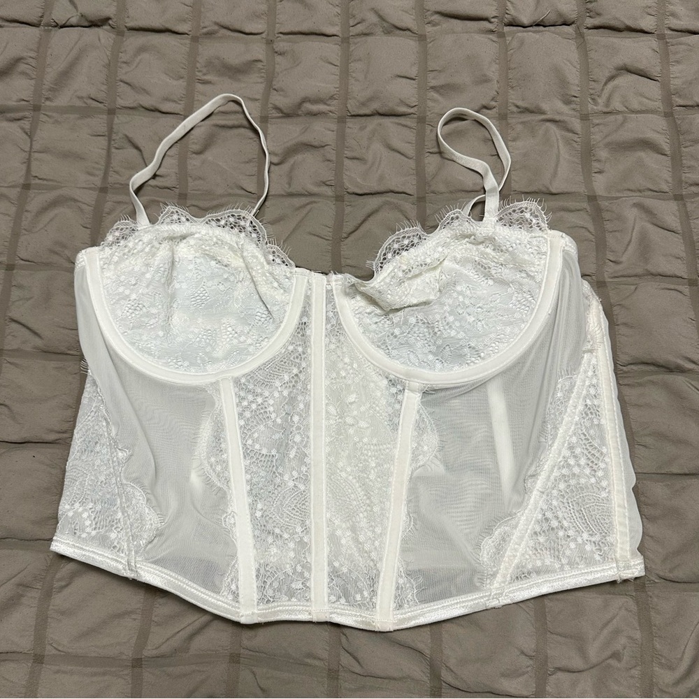 White Fox White Lace Bustier